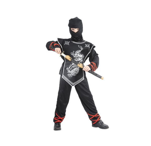 Obrázok 86150 - Kostým na karneval Stříbrný ninja, 120-130cm